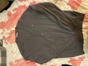 J.Lindeberg Merino Wool Button V-Neck Sweater Grey XXL